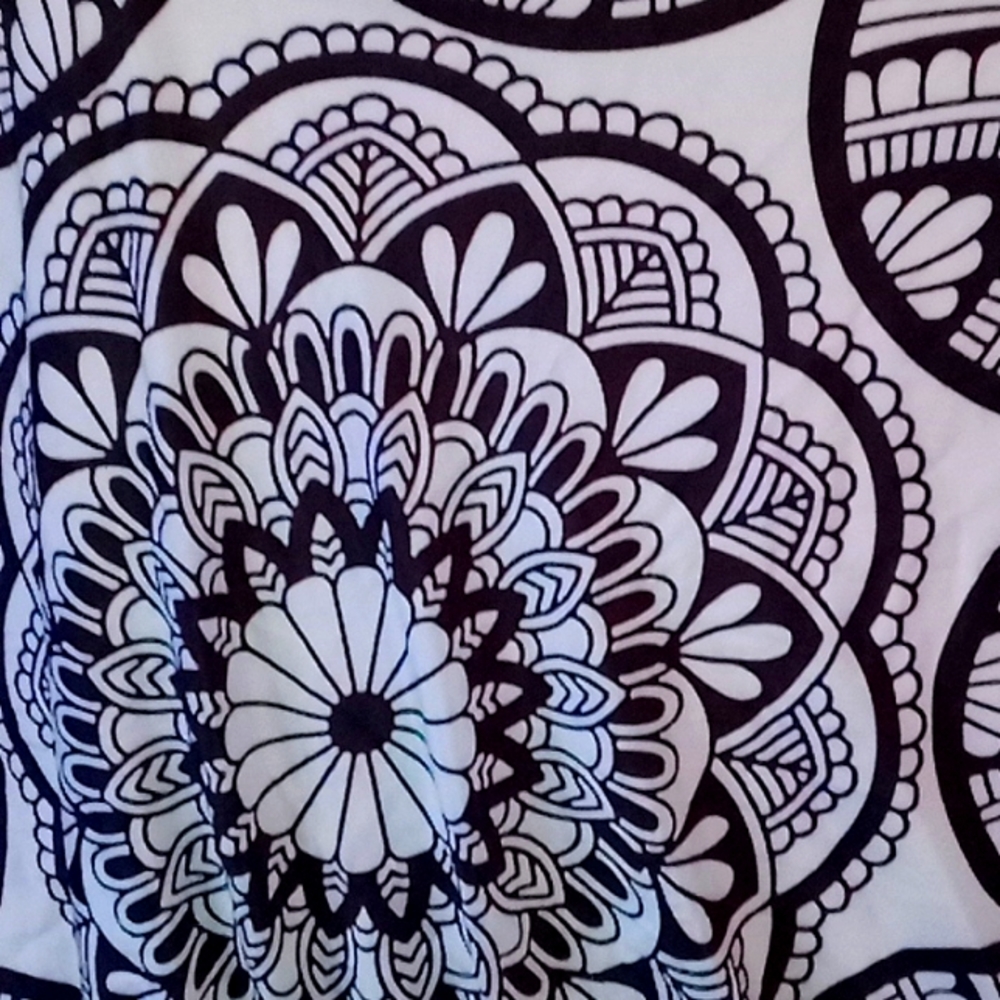 5x5 Black and White Mandala tapestry